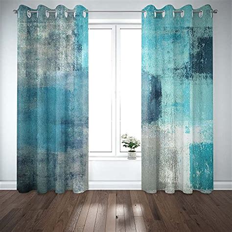 gray turquoise curtains|More.